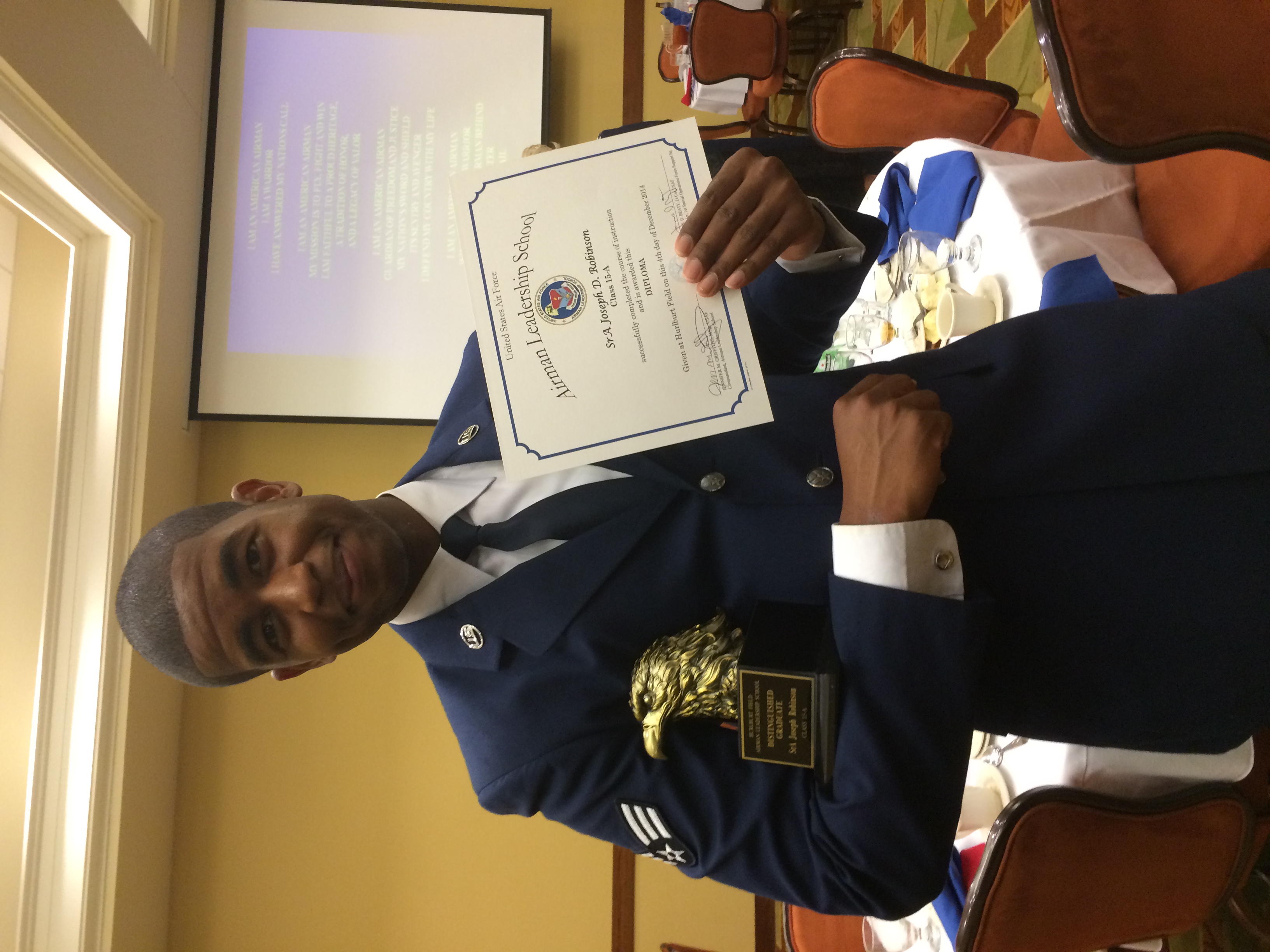 Joseph Robinson at a leadership milestone.